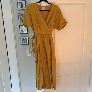 Urban Outfitters Mustard Midi Dress